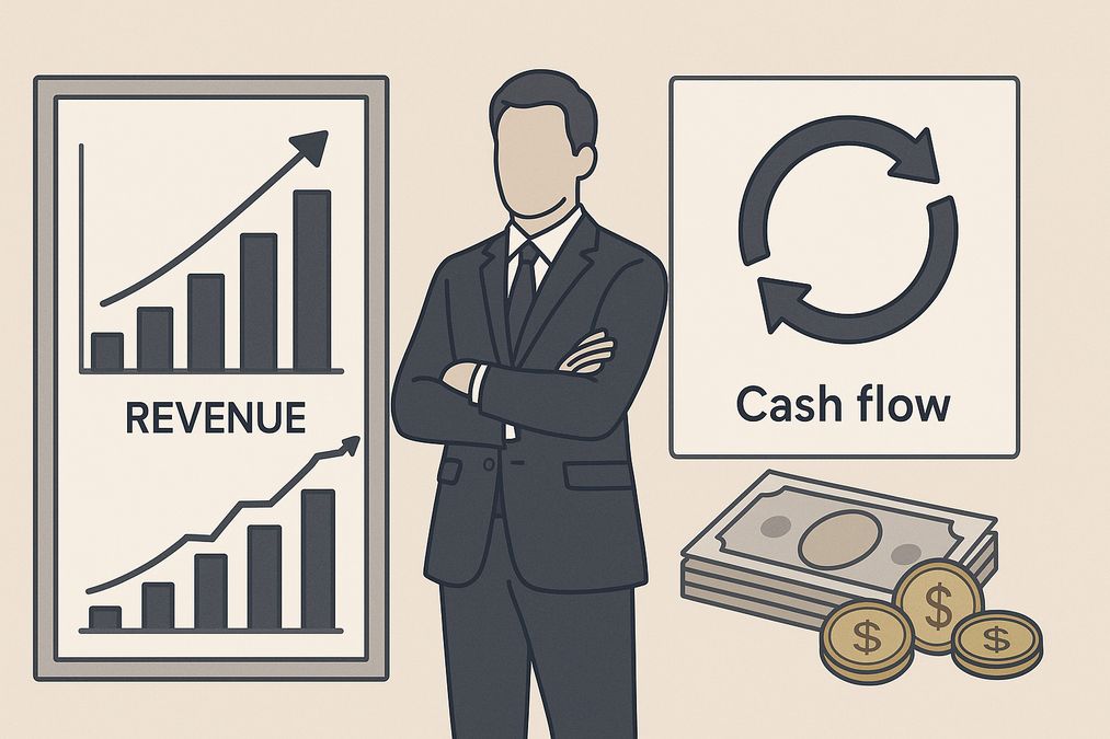 difference between revenue profit and cash flow explained for non-accountants Toronto